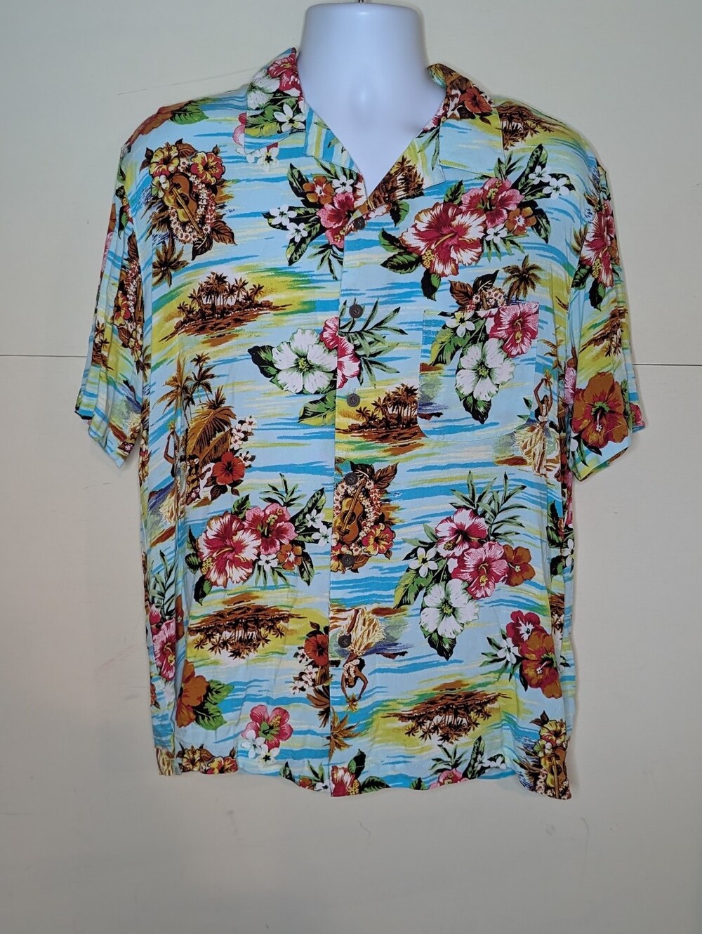 George Hawaiian Button Down Short Sleeve Shirt